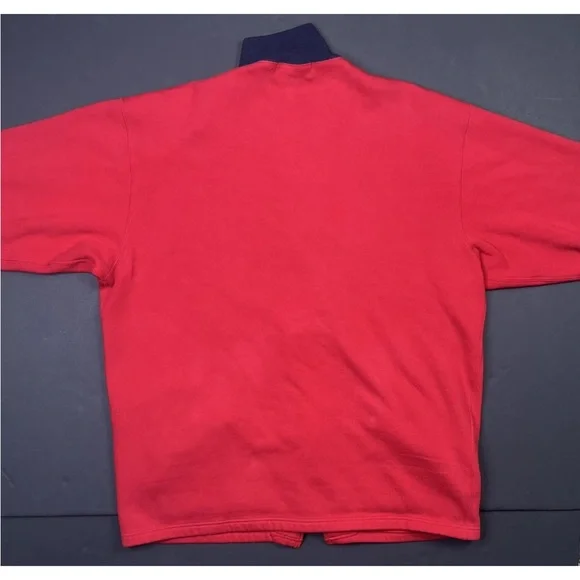 Polo Ralph Lauren Red Fleece Zip Up Jacket - Small - Long Sleeve - Picture 2 of 9